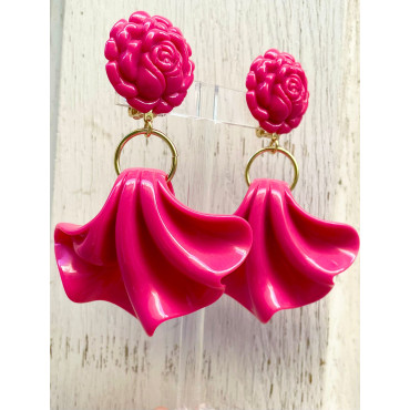 AMELIA Fleur rose Fuchsia - Francine BRAMLI Paris