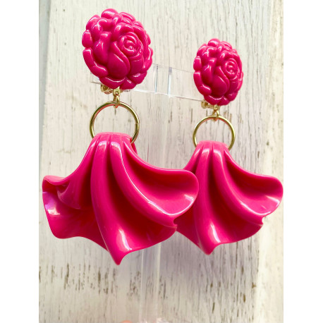 AMELIA Fleur rose Fuchsia - Francine BRAMLI Paris