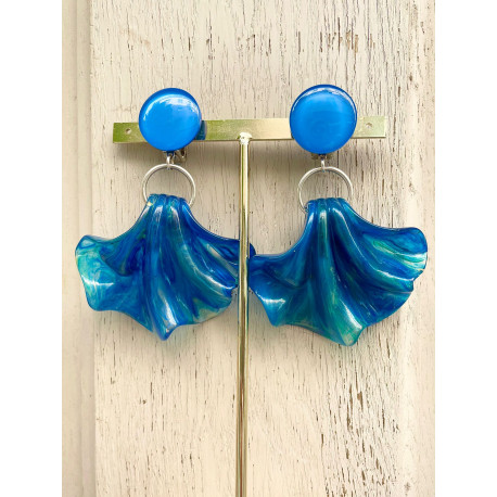 AMELIA Bleu marbré - Francine BRAMLI Paris