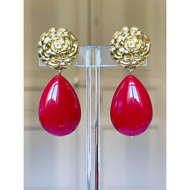 CUBA Fleur, Rouge - Francine BRAMLI Paris