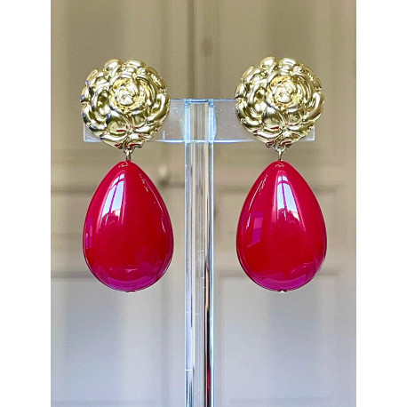 CUBA Fleur, Rouge - Francine BRAMLI Paris