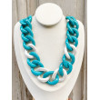 Collier Maillons Turquoise, nacré - Francine BRAMLI Paris