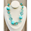 Collier ANGELOT Bleu Turquoise - Francine BRAMLI Paris