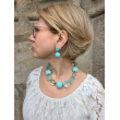 Collier ANGELOT Bleu Turquoise - Francine BRAMLI Paris
