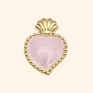 Bijoux de Bouton EXVOTO ROSE TENDRE - LA LOGE DE SUZON