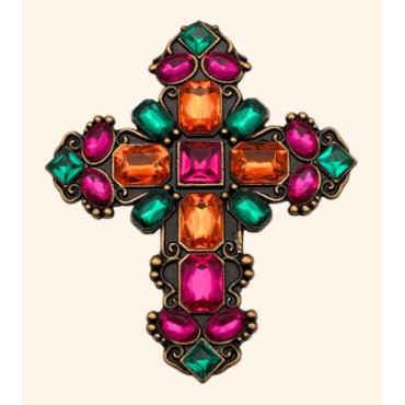 Clip CROIX VERSAILLES Polychrome - LA LOGE DE SUZON