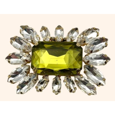 Clip Marquise RIVOLI Olive - LA LOGE DE SUZON