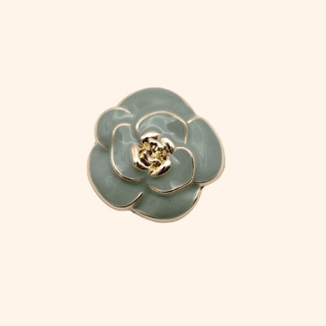 Bijoux de Bouton NICOLE Pastel Vert Céladon - LA LOGE DE SUZON