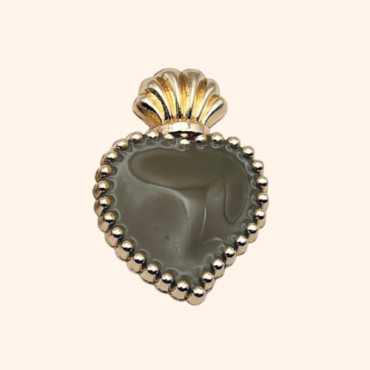 Bijoux de Bouton EXVOTO Vert Kaki - LA LOGE DE SUZON