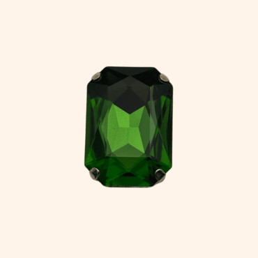 Bijoux de Bouton SUZETTE Vert Émeraude - LA LOGE DE SUZON