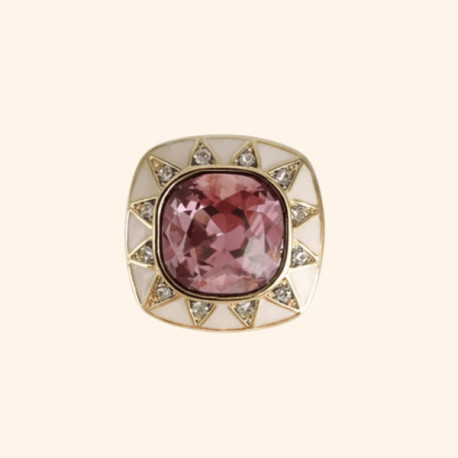 Bijoux de Bouton REINE LOUISE Rose Morganite - LA LOGE DE SUZON