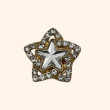 Bijoux de Bouton ETOILE & STRASS Doré et Blanc - LA LOGE DE SUZON