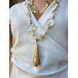 Collier TURRITELLE ivoire doré - Francine BRAMLI Paris