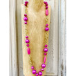 Sautoir ALMAN Fuchsia - Francine BRAMLI Paris collier