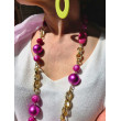 Sautoir ALMAN Fuchsia - Francine BRAMLI Paris collier