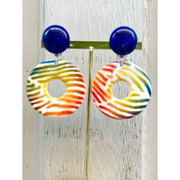 DONY Multico Cabochon Bleu - Francine BRAMLI Paris