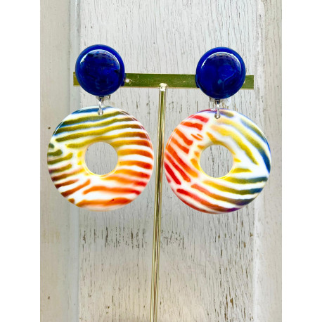 DONY Multico Cabochon Bleu - Francine BRAMLI Paris