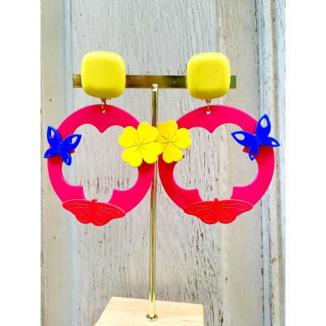 FIORE Jaune Papillons - Francine BRAMLI Paris
