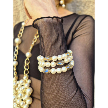 Bracelet SANDRO Perles & cristal - Francine BRAMLI Paris
