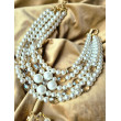 Collier GUILLAUME 5 rangs perles & cristal - Francine BRAMLI Paris