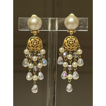 FLORETTE perles nacrées & cristal - Francine BRAMLI Paris