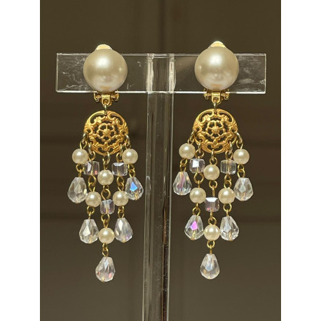 FLORETTE perles nacrées & cristal - Francine BRAMLI Paris