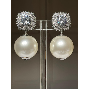 COURONNE perles nacrées - Francine BRAMLI Paris