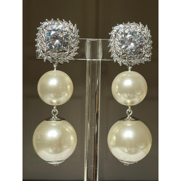 COURONNE 2 perles nacrées - Francine BRAMLI Paris
