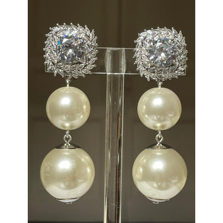 COURONNE 2 perles nacrées - Francine BRAMLI Paris