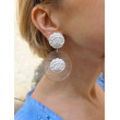 Girafe FLOWERS Blanc & transparent - Francine BRAMLI Paris