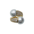Bague DIANA dorée, Perles nacrées - Francine BRAMLI Paris
