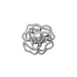 Bague ELEONORA rhodiée, Perle nacrée - Francine BRAMLI Paris