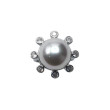 Bague SALOME rhodiée, Perle nacrée - Francine BRAMLI Paris