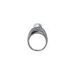 Bague ALIENOR rhodiée, Perle nacrée - Francine BRAMLI Paris