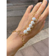 Bijou de MAIN 5 Perles Majorica - Francine BRAMLI Paris
