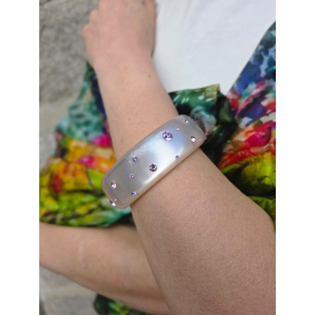 Bracelet MOON rose violine - Francine BRAMLI Paris