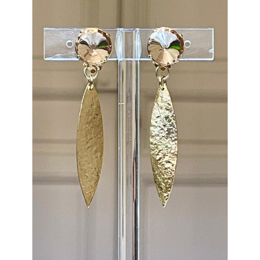 PLUME doré & cristal - Francine BRAMLI Paris