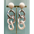 KARINA Maillons argent, gris, nacré - Francine BRAMLI Paris