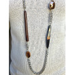 Sautoir GLOWY marron - Francine BRAMLI Paris