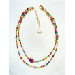 Collier FRANCINE Multicolore 2 rangs - Francine BRAMLI Paris