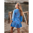 Robe Courte BLEU à Motifs - SIGNES GRIMALT