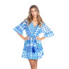 Short Dress BLEU/BLANC - ISLA BONITA