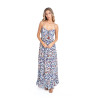 Longue Robe BLANC/BLEU - ISLA BONITA