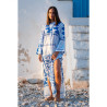 Longue Robe BLANCHE/BLEU - ISLA BONITA