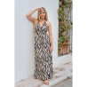 Longue Robe BLANCHE/NOIRE - ISLA BONITA