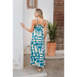 Longue Robe BLEU/BEIGE - ISLA BONITA