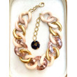 Collier FREDDY Maillons beige/doré - Francine BRAMLI Paris