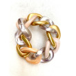 Bracelet TONY Maillons Beige/gris/doré - Francine BRAMLI Paris