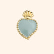 Bijoux de Bouton EXVOTO Bleu Ciel - LA LOGE DE SUZON