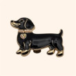 Clip TECKEL Achille Noir Collier Strass Opale Rainbow - LA LOGE DE SUZON